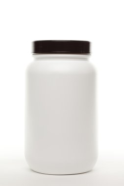 Blank White Canister Ready for Text clipart