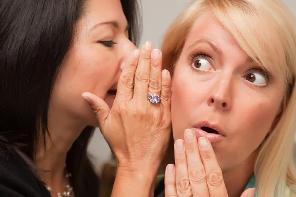 Two Friends Whispering Secrets — Stock Photo, Image