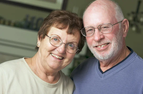 Felice anziano adulto coppia ritratto — Foto Stock
