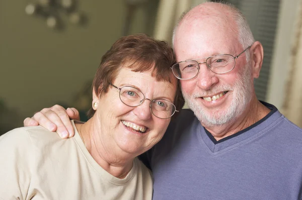 Happy Senior Adult Couple Portrait — Stock Photo, Image
