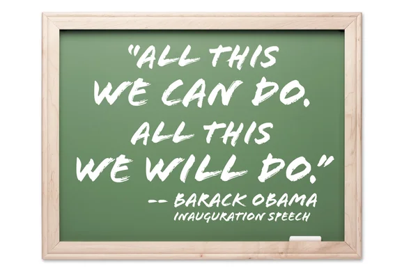 President Obama Inauguration Quote — Stock Photo, Image