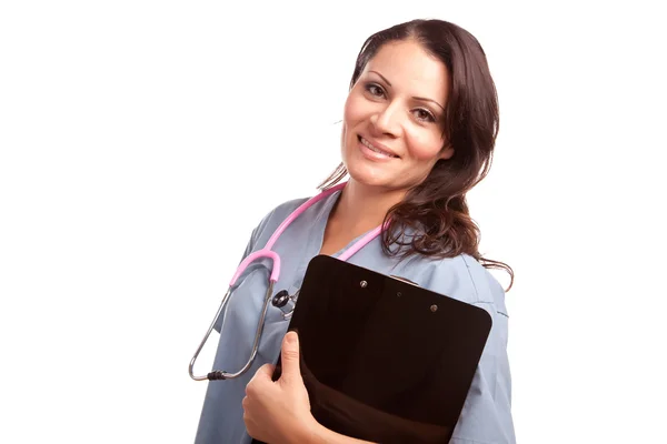 Aantrekkelijke hispanic arts of verpleegkundige — Stockfoto
