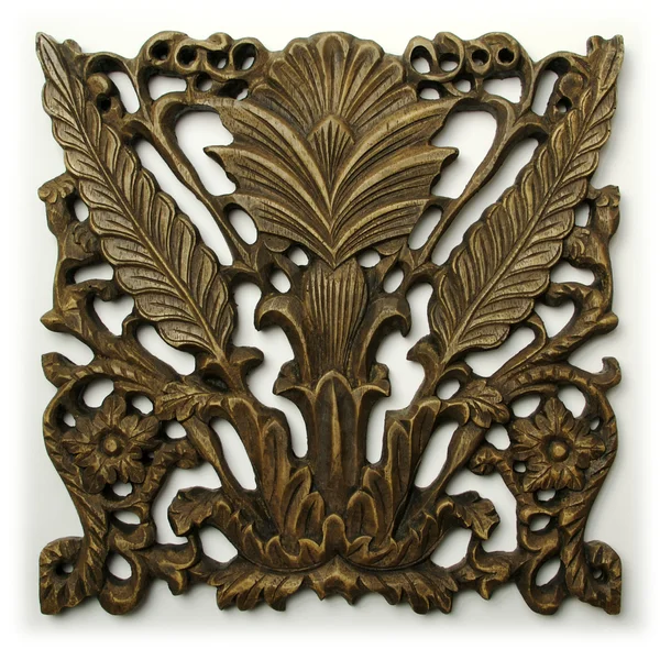 Sierlijke houtsnijwerk ornament — Stockfoto