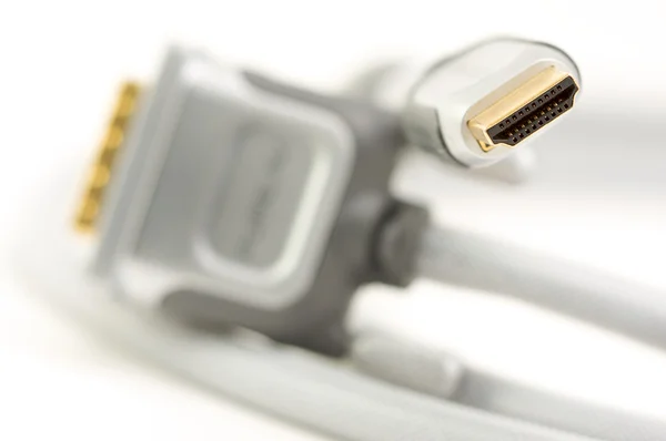 Makro kabel HDMI — Zdjęcie stockowe