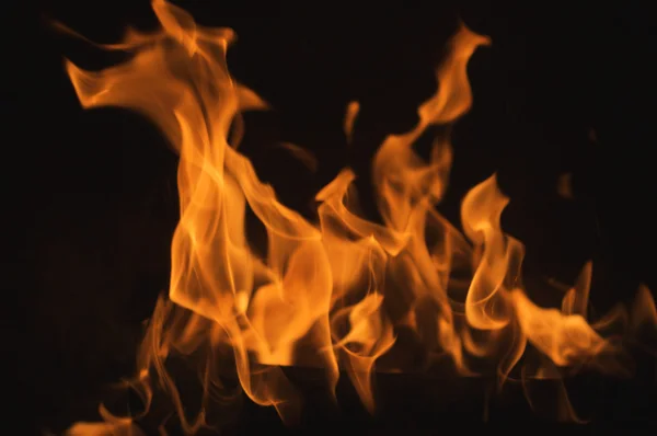 Dramatic Flames Against A Dark Background — Stock Photo, Image