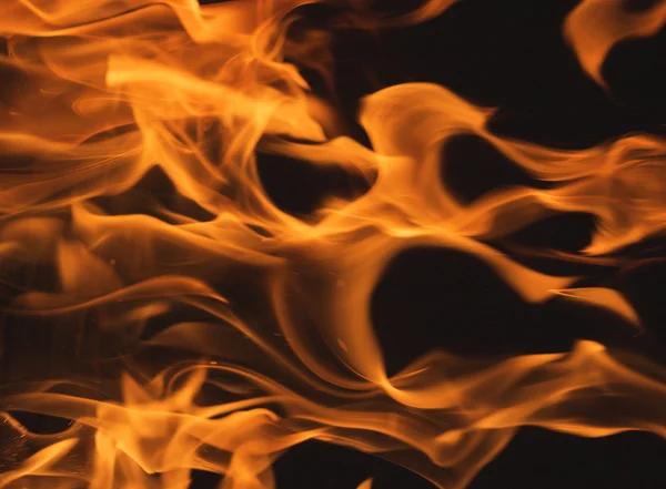 Dramatic Flames on Black — Stock Photo, Image