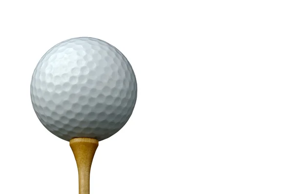 Balle de golf et Tee sur blanc — Photo