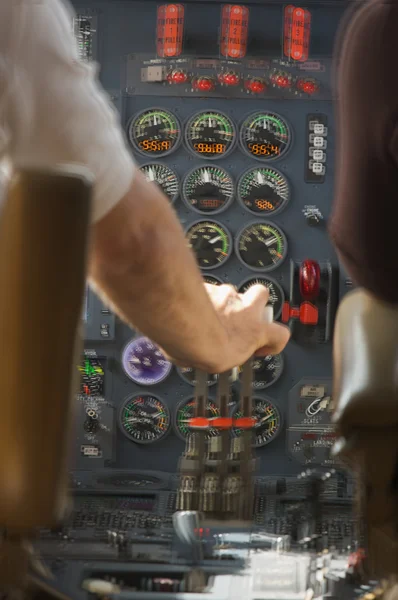 Turbulente jet cockpit - beweging toegevoegd — Stockfoto