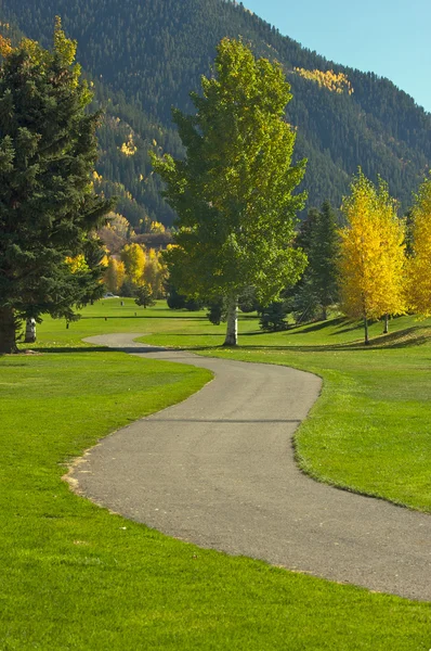 Aspen Golf Course as the Aspen Pines Change Colo — Stock Photo, Image