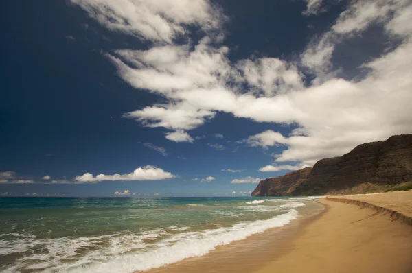 Polihale plaża na kauai, Hawaje — Zdjęcie stockowe