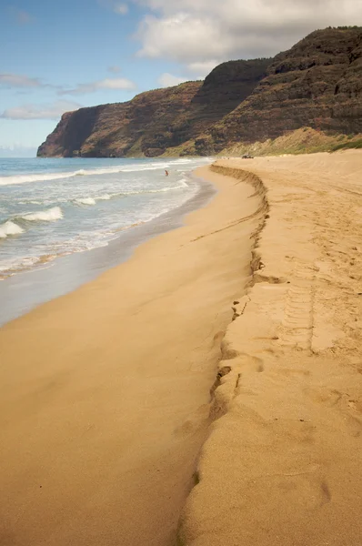 Polihale strand aan kauai, Hawaï — Stockfoto