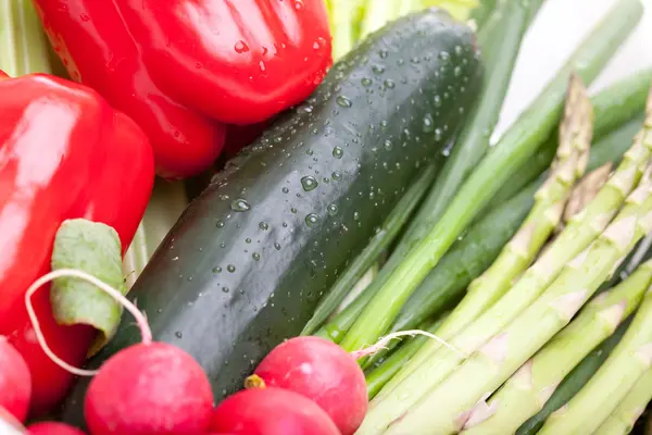 Regeling van diverse groenten — Stockfoto