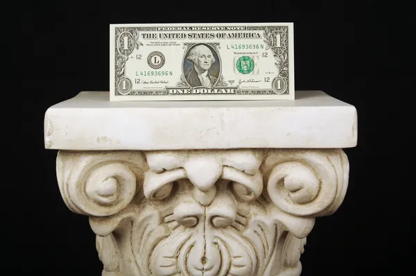 Dollar Bill sur colonne — Photo