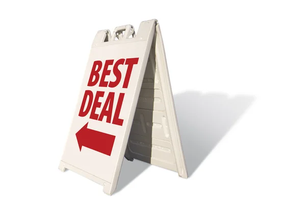 Палаточный знак "Лучшая сделка" — стоковое фото