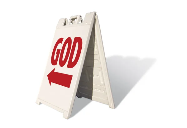 Bóg namiot znak biały — Zdjęcie stockowe