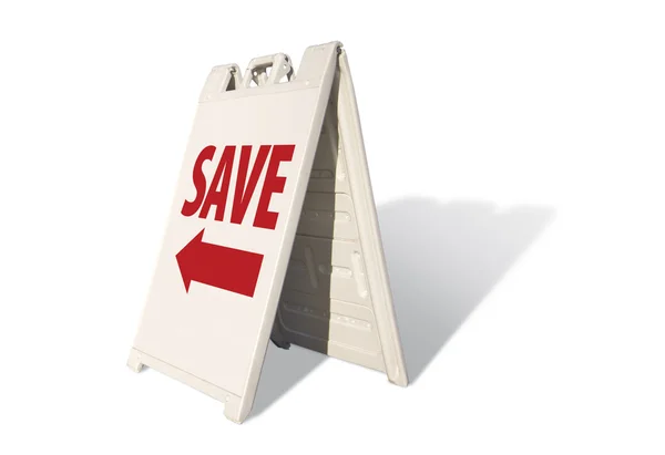 Save Tent Sign on White — Stock Photo, Image