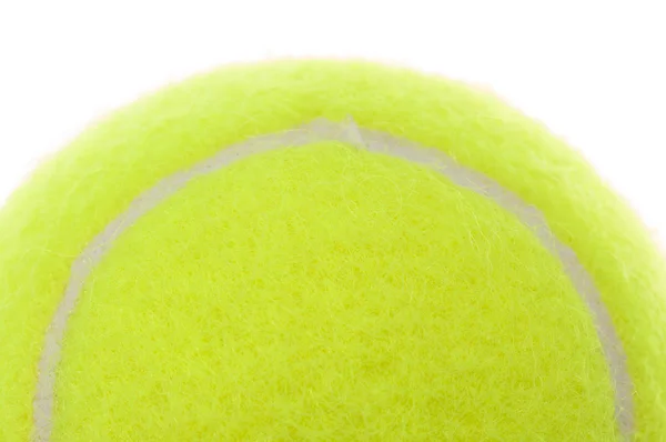 Pelota de tenis Macro sobre fondo blanco — Foto de Stock
