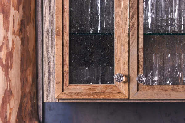 Luxuoso armário rústico portas fechar abstrato — Fotografia de Stock