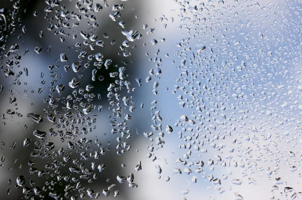 Gotas de chuva na janela — Fotografia de Stock