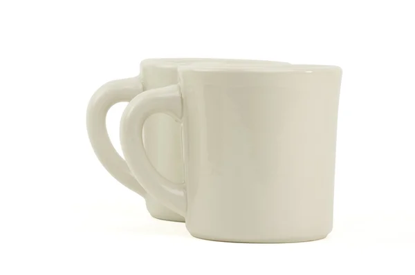 Tasses à café isolées sur fond blanc — Photo