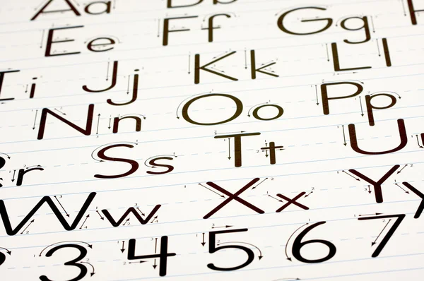 Learning Letters Chart — Stock Photo, Image