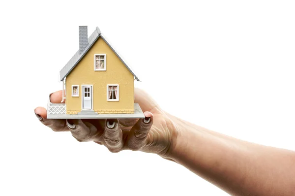 House in Female Hand — Stock Photo, Image