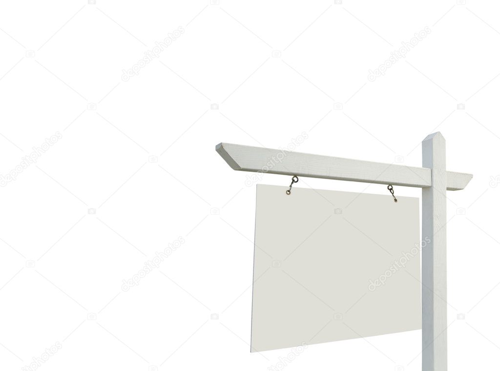 Blank Real Estate Sign Isolated