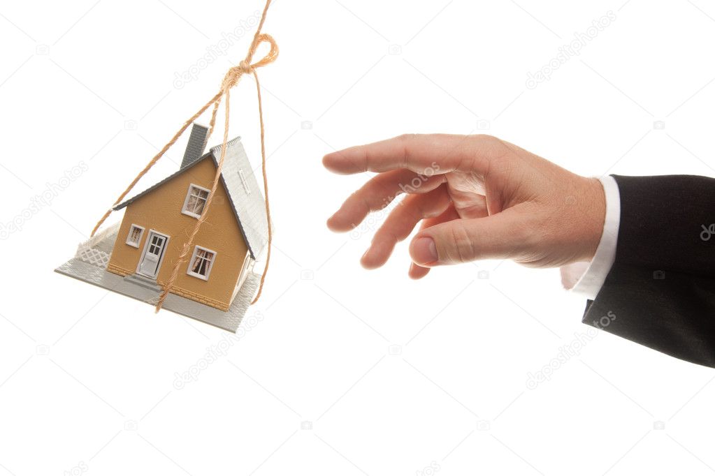 Swinging House and Mans Hand Reaching