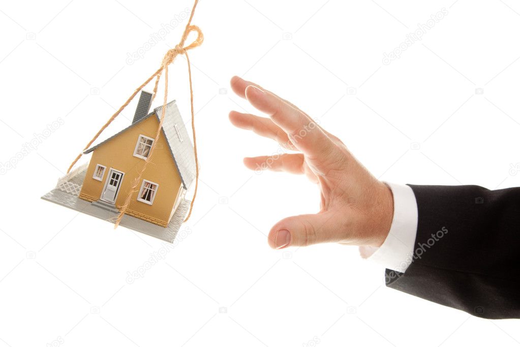 Swinging House and Mans Hand Reaching