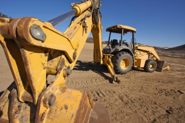 Tractor at a Construction Site clipart