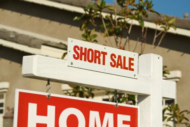 Short Sale Real Estate Sign clipart