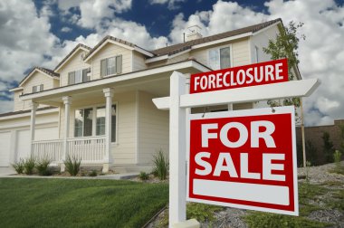 ev satışı işareti ve house Foreclosure