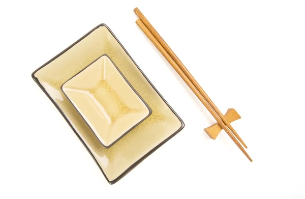 抽象的筷子和碗 — 图库照片