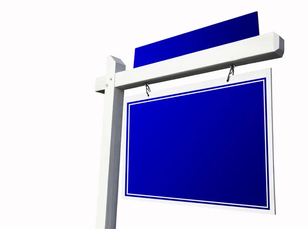 Blank Blue Real Estate Firmar en blanco — Foto de Stock