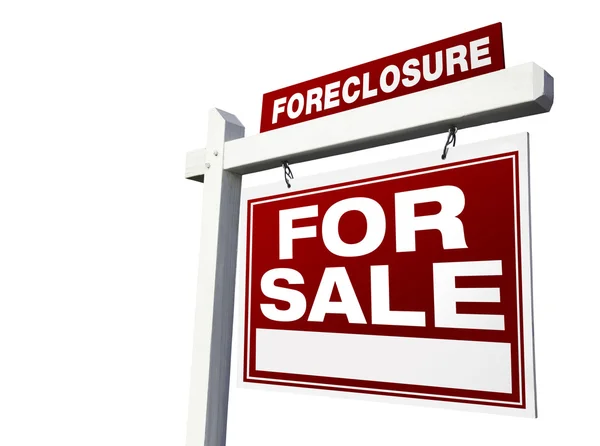 Foreclosure For Sale Sign on WHite — Stock Photo, Image