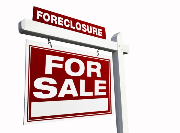 Foreclosure para venda Sign on WHite — Fotografia de Stock