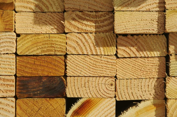 Pilha de madeira de construção — Fotografia de Stock