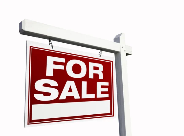 Red For Sale Real Estate Sign Isolated — Stock Photo, Image