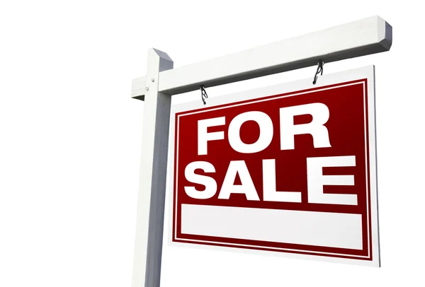 Red For Sale Real Estate Sign Isolated — Stock Photo, Image