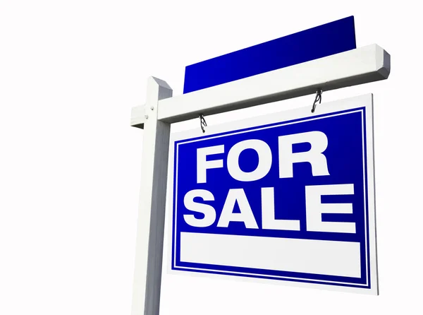 Bleu för försäljning fastigheter tecken isolerade — Stockfoto