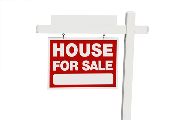 Haus zum Verkauf Immobilienschild isoliert — Stockfoto
