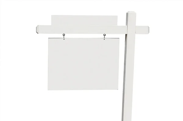 Blank Real Estate Sign on a White — Stock Photo, Image