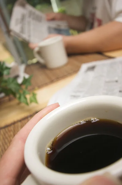 Morgens Kaffeetasse Szene — Stockfoto