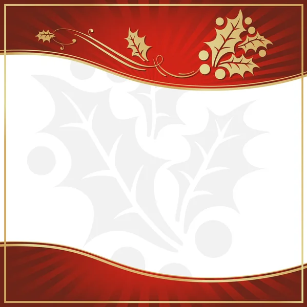异国情调的红冬青装饰礼品标签 — 图库矢量图片