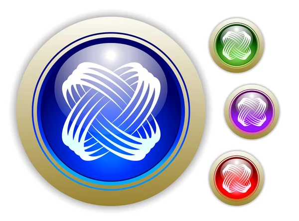 4 つの普遍的なアイコン ボタン セット — ストックベクタ