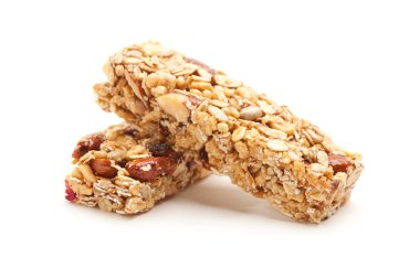 Two Nutritious Granola Bars Isolated clipart