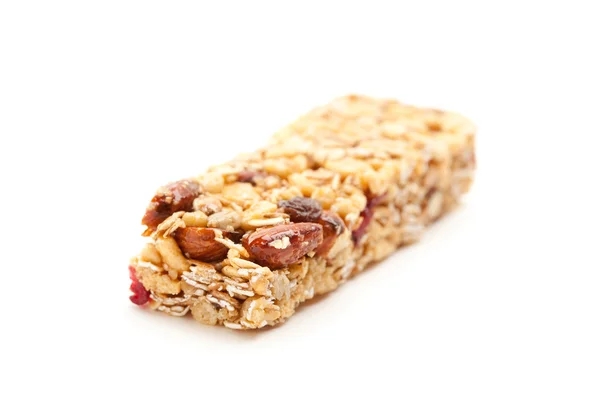 Μπαρ granola απομονωθεί σε λευκό — Φωτογραφία Αρχείου
