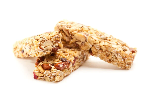 Dos barras de granola nutritivas aisladas — Foto de Stock