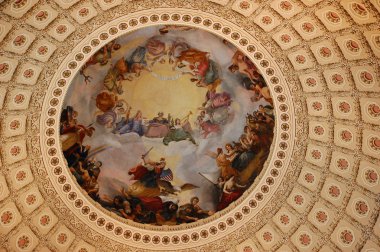 Rotunda ceiling of Capitol in Washington clipart