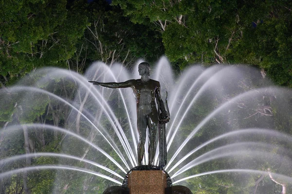 stock image Night Sydney fountain